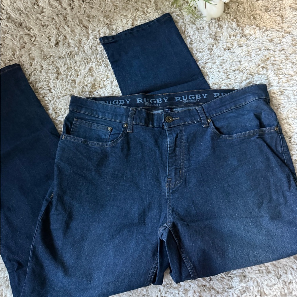Men’s classic rugby Dark Blue Straight Leg Jeans